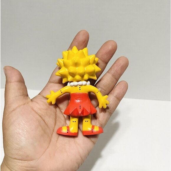 Vintage The Simpsons Lisa Simpson Bendable PVC 3.75" Figure JESCO 1990 - Picture 3 of 3